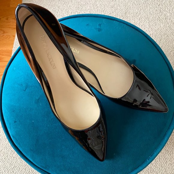 Enzo Angiolini Black Patent Leather Pumps Sz 9M - Picture 7 of 7